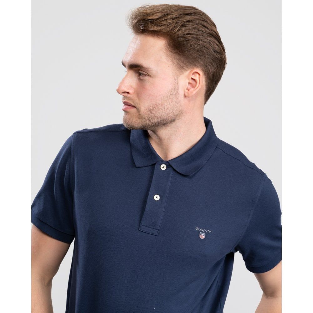 Gant Green Sunfaded Rugger Regular Fit Pique Polo Tshirt