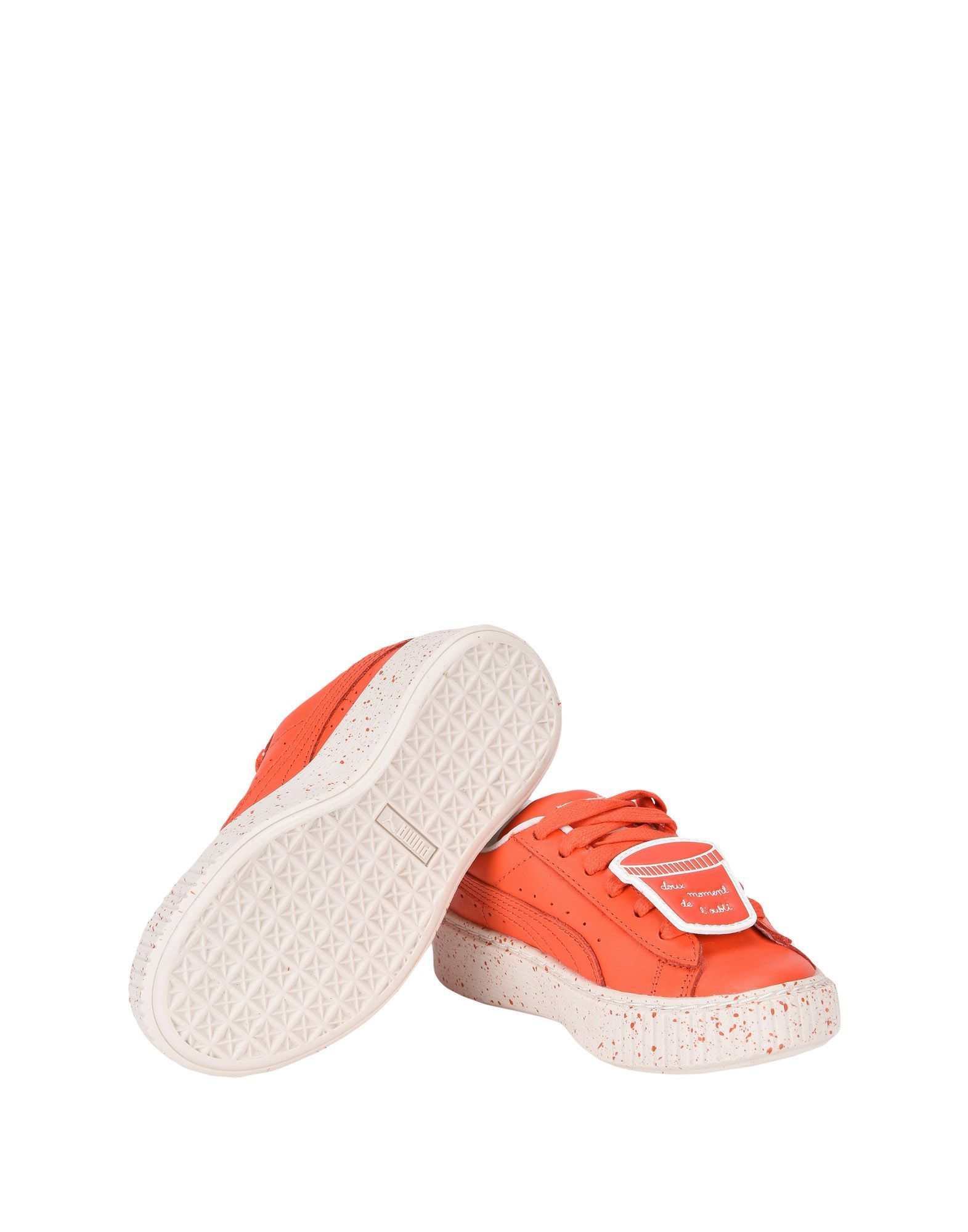 puma slip ons orange kids