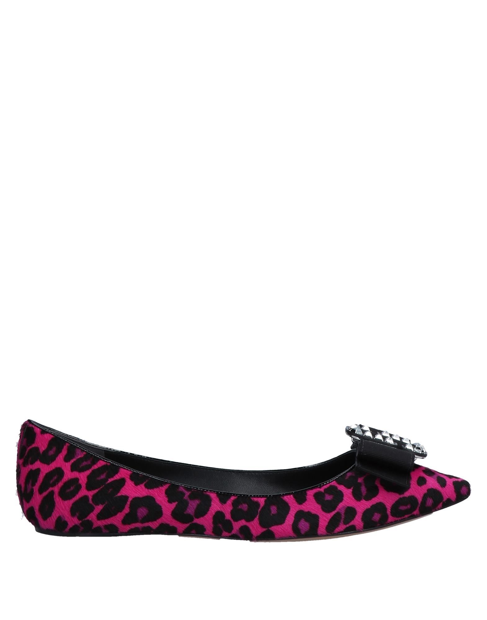 leather, calf hair, bow-detailed, leopard-print, narrow toeline, flat, leather lining, leather/rubber sole, contains non-textile parts of animal origin, large sized