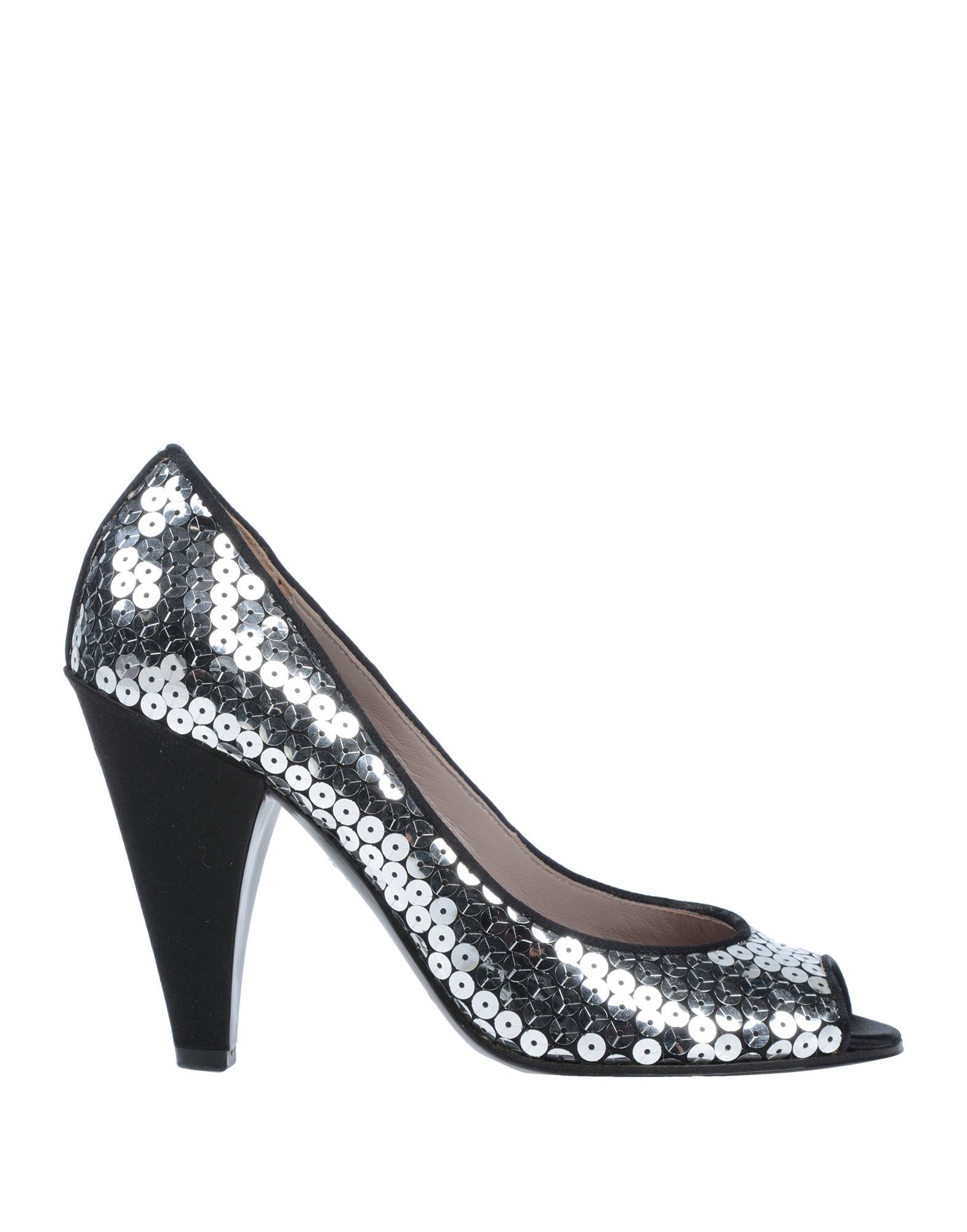 sequins, solid colour, open toe, spike heel, covered heel, leather lining, leather sole, contains non-textile parts of animal origin