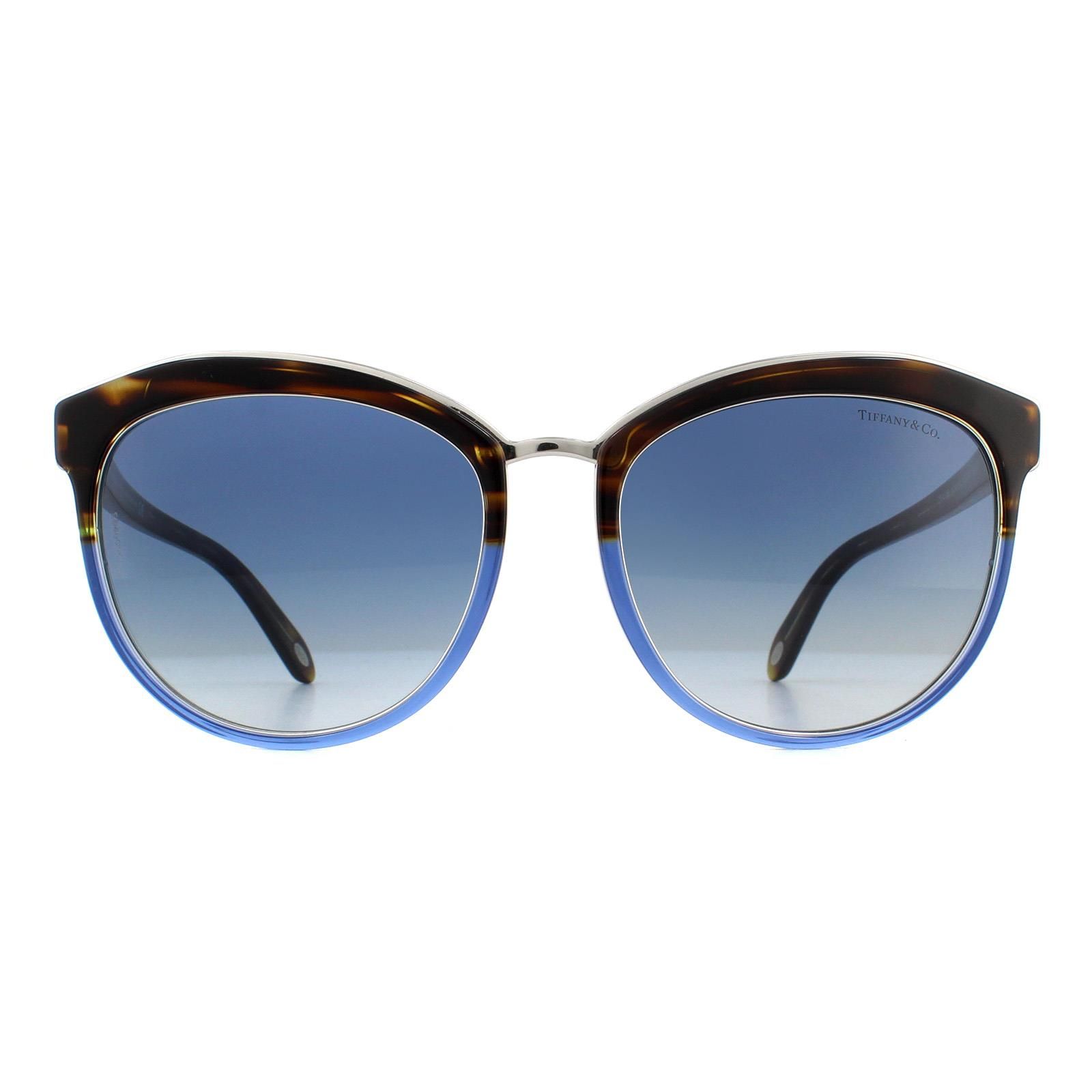 Tiffany Sunglasses TF 4146 82464L Havana Fading Blue Light Grey ...