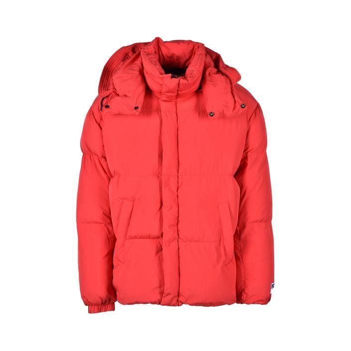 Brand: Diesel
Gender: Men
Type: Jackets
Season: Fall/Winter

PRODUCT DETAIL
• Color: red
• Pattern: plain
• Fastening: with zip
• Collar: hood
• Pockets: side pockets

COMPOSITION AND MATERIAL
• Composition: -100% polyamide