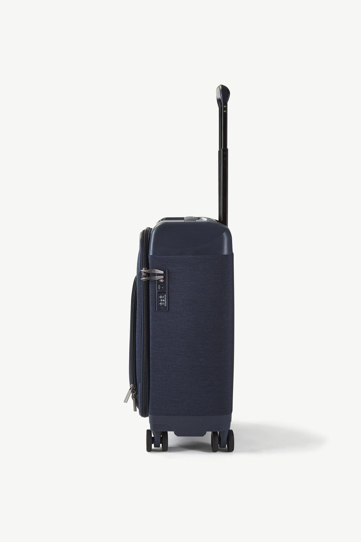 Best of both worlds! This Rock suitcase is made from ultra-strong polypropylene frame combined with a fabric body.
Parker’s carry-on size has an easy access laptop section and is packed full of useful features such a removeable waterproof pouch.
Built to last - all Rock products come with a 15 year manufacturer’s warranty against manufacturing defects arising from faulty workmanship or materials.
Tough & Practical - 8 smooth rolling wheels and a telescopic, push-button handle will help you glide effortlessly on your travels.
For your complete peace of mind, Parker cases are fitted with an integrated TSA combination lock.
The design includes a zipped front pocket which can be used for conveniently storing smaller items or any last-minute extras you may need to squeeze in.
The fully lined interior also features a convenient zipped mesh pocket and elasticated packing straps to keep your clothes securely in place.