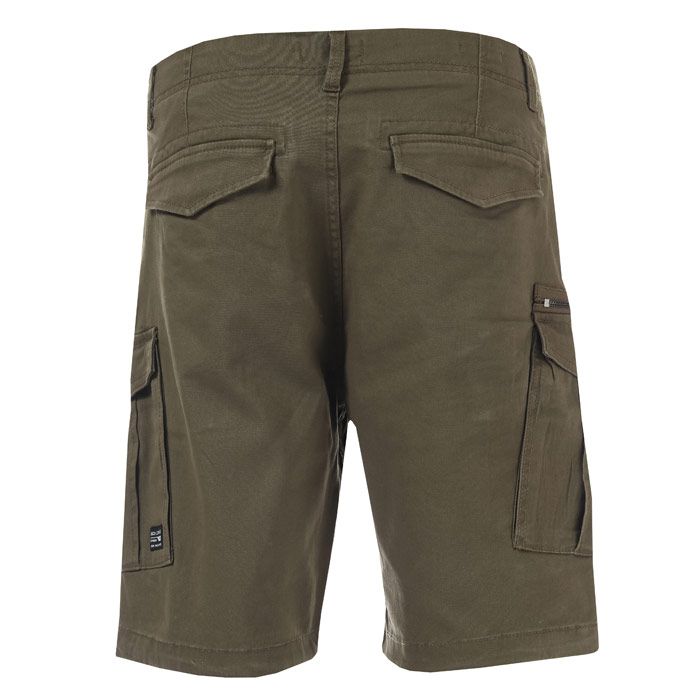 Mens Jack & Jones Basic Cargo Shorts in Olive<BR><BR>- Zip fly<BR>- Pockets to sides and reverse<BR>- Zip and press stud pockets to thighs<BR>- Adjustable cuffs<BR>- Belt loops to waist<BR>- Branding to thigh pocket<BR>- 98% Cotton  2% Elastane. Machine Washable<BR>- Ref: 12171180<BR><BR>Measurements are intended for guidance only