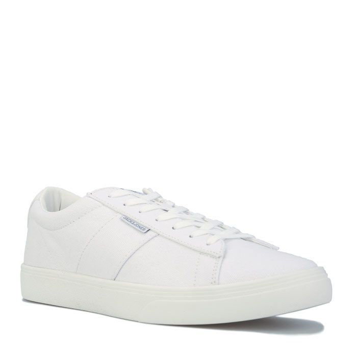 Mens Jack Jones Miller Canvas Pump in white.<BR><BR>- Textile upper.<BR>- Lace up fastening.<BR>- Woven tab branding.<BR>- Lightly padded collar.<BR>- Cushioned insole.<BR>- Reinforced heel.<BR>- Rubber sole.<BR>- Synthetic and textile lining.<BR>- Ref: 12182048