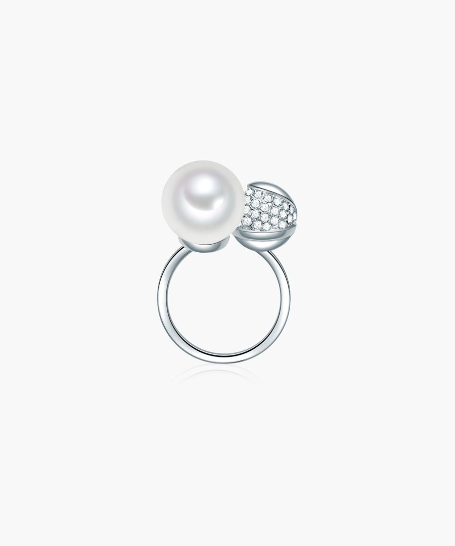 Perldesse white pearl ring