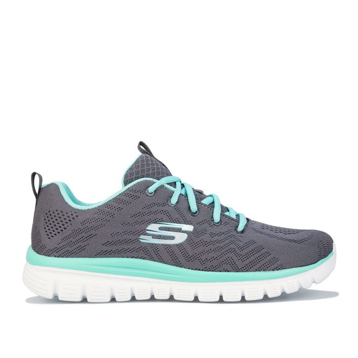 ladies grey skechers trainers