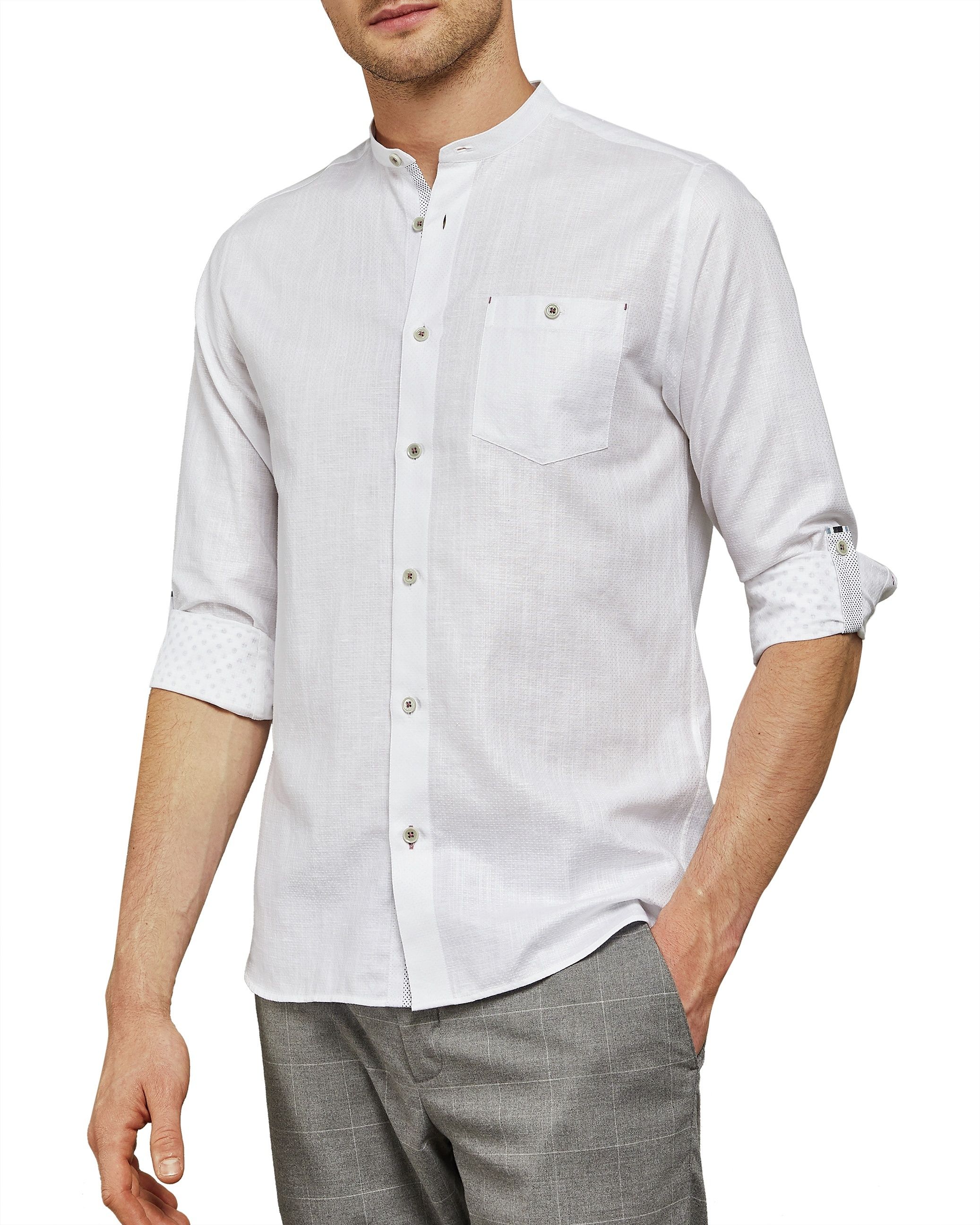 ted baker grandad collar shirt