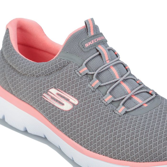 grey pink skechers