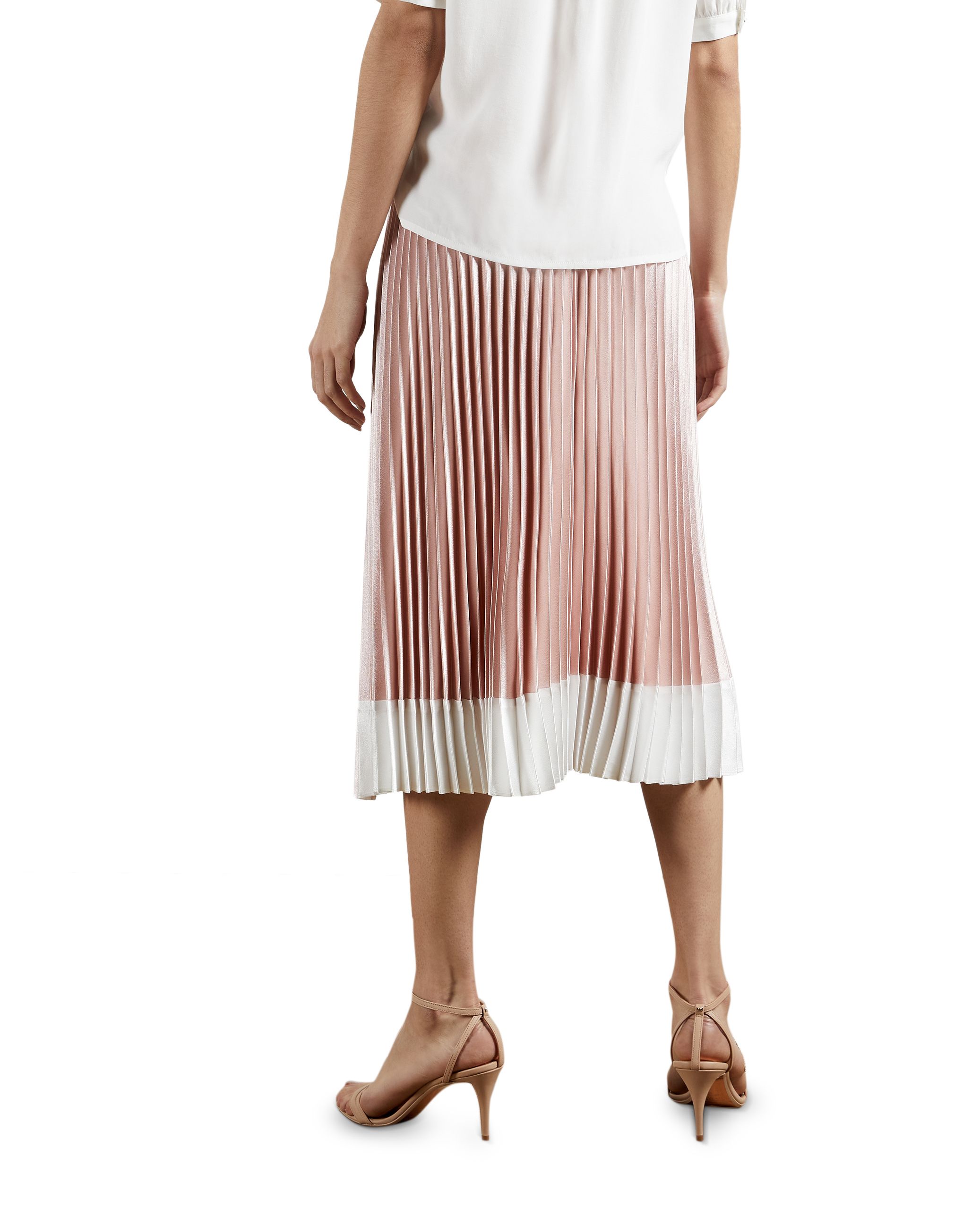 ted baker pleated maxi skirt