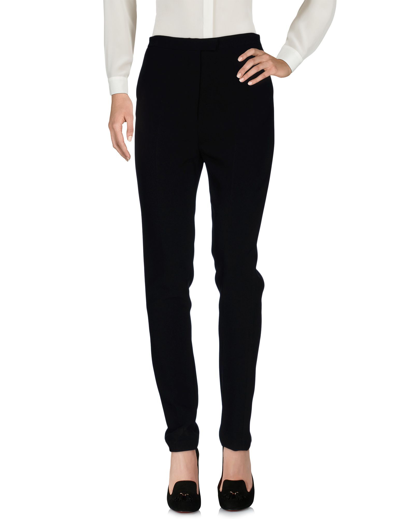 cr�pe, solid colour, high waisted, regular fit, tapered leg, no appliqu�s, hook-and-bar, zip, multipockets, tailored, small sized