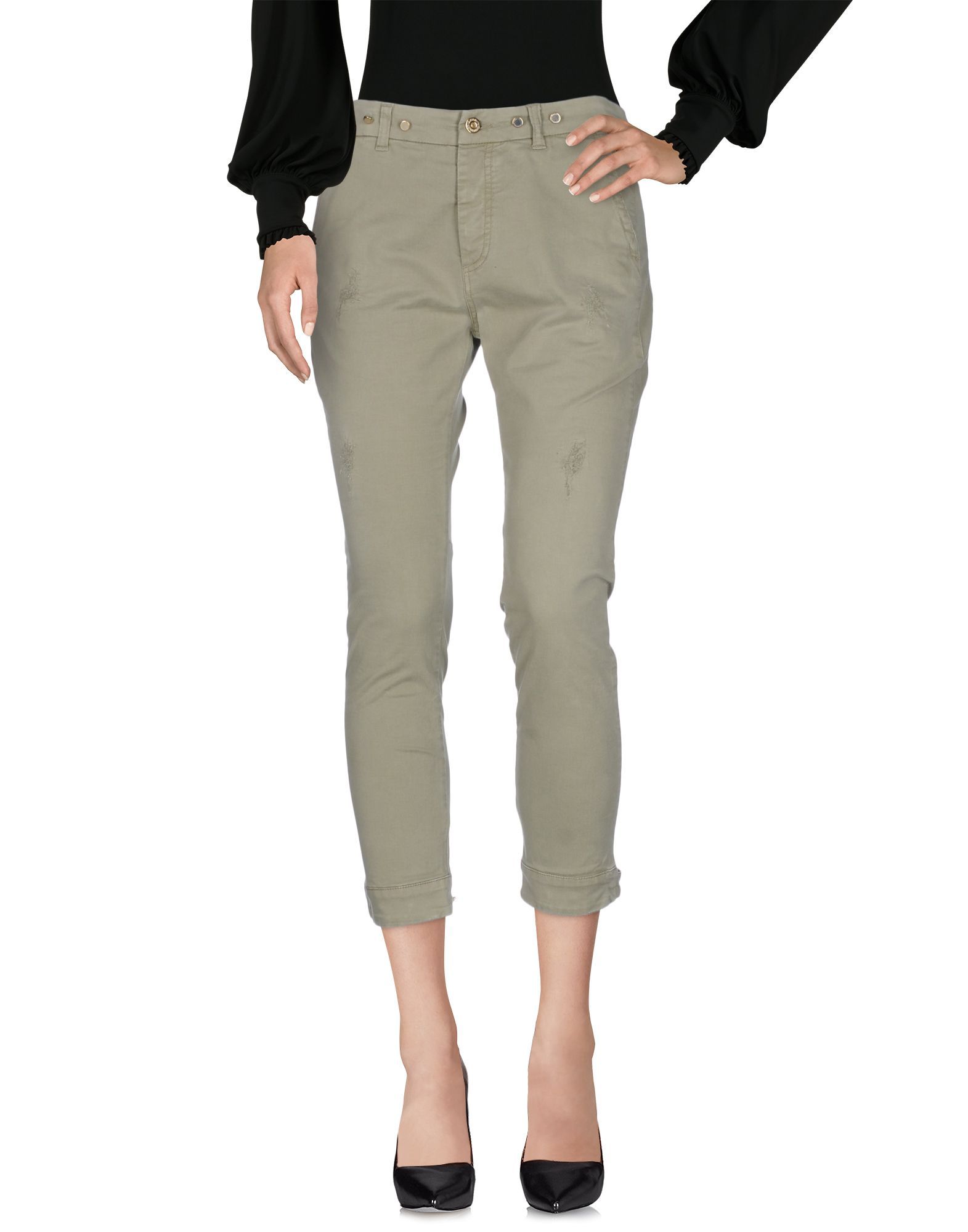 gabardine, worn effect, logo, solid colour, mid rise, comfort fit, tapered leg, button closing, multipockets, button closing hemline, stretch, chinos