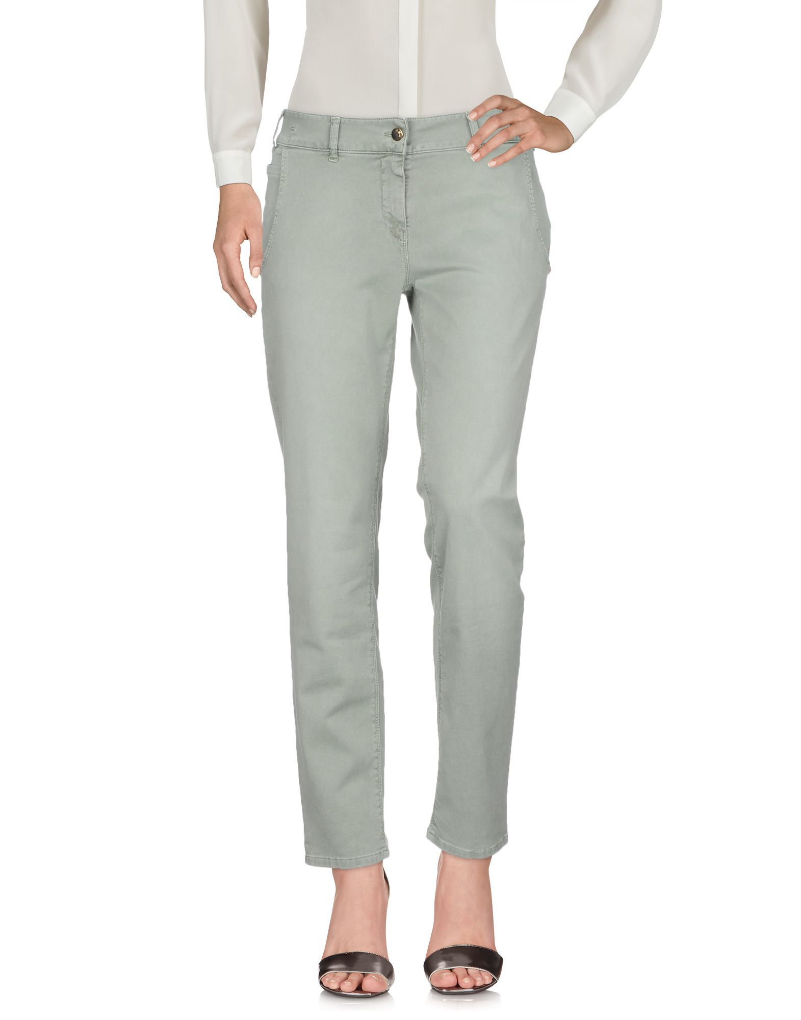 gabardine, no appliqués, solid colour, low waisted, regular fit, tapered leg, snap-buttons, zip, multipockets, stretch, pants