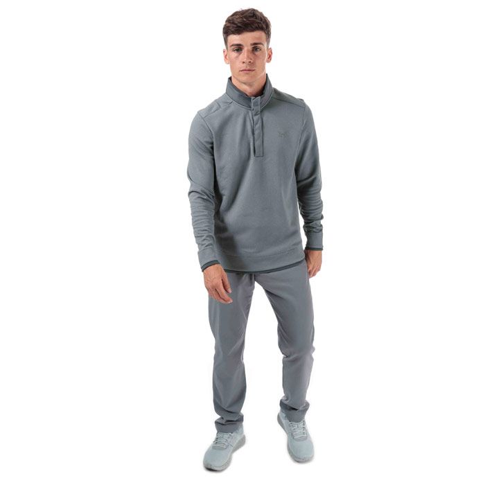 Mens Under Armour Storm Sweater Fleece Snap Mock  Grey. <BR><BR>- Material wicks sweat & keeps dry.<BR>- Light  stretchy woven fabric delivers total comfort.<BR>- Stretch-engineered waistband for superior mobility & insane comfort.<BR>- Flat-front  4-pocket design.<BR>- Tapered leg fit.<BR>- Rear pockets stitched closed to maintain shape in transit—rip or cut to remove.<BR>- For Golf And Other Sports.<BR>- 58% Nylon  36% Polyester  6% Elastin Machine washable.<BR>- Ref: 1317345513