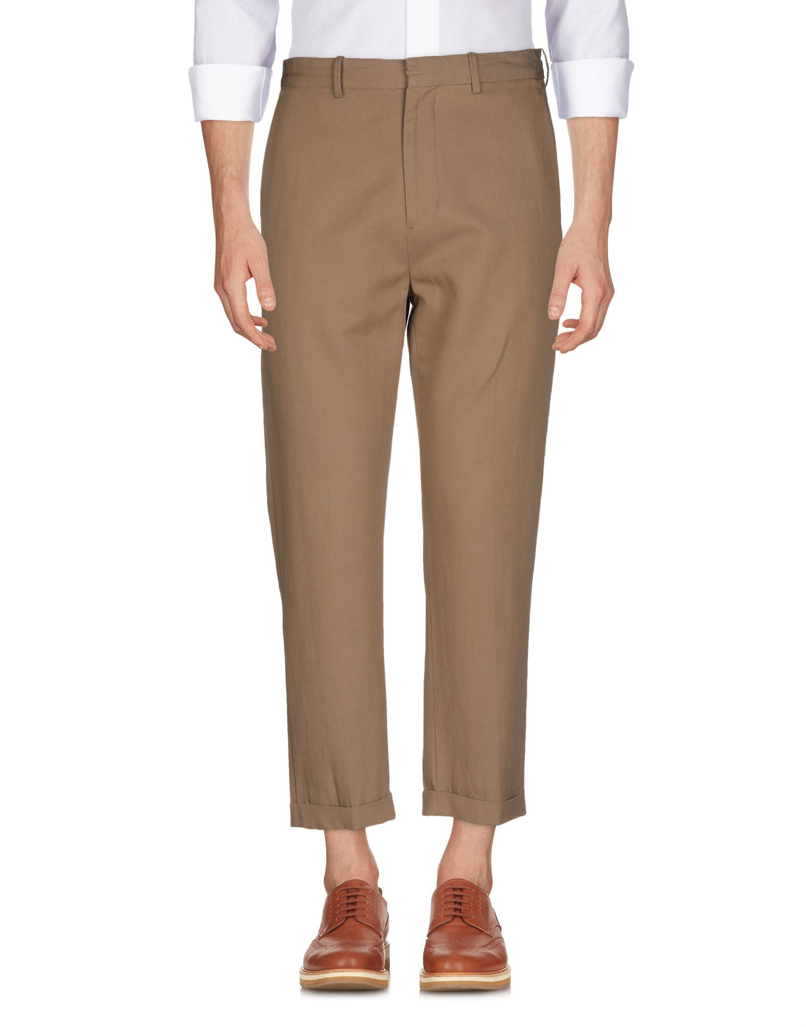 Twill<br>No appliqués<br>Basic solid colour<br>High waisted<br>Slim fit<br>Tapered leg<br>Hook-and-bar, zip<br>Multipockets<br>Cuffed hems<br>Chinos<br>