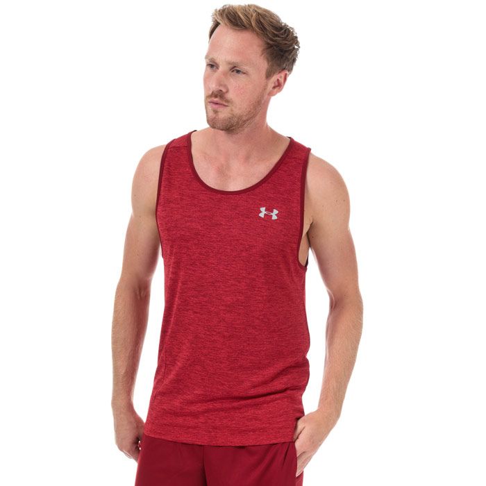 Mens Under Armour Tech 2.0 Tank Top  Red.  – Next-to-skin without the squeeze. – Smooth  lightweight  fast-drying fabric for superior performance.  – Material wicks sweat & dries really fast. – Dropped armholes for extra mobility & range of motion. – Shaped hem for enhanced coverage.  – 100% polyester. Machine washable. – Ref: 1328704615.