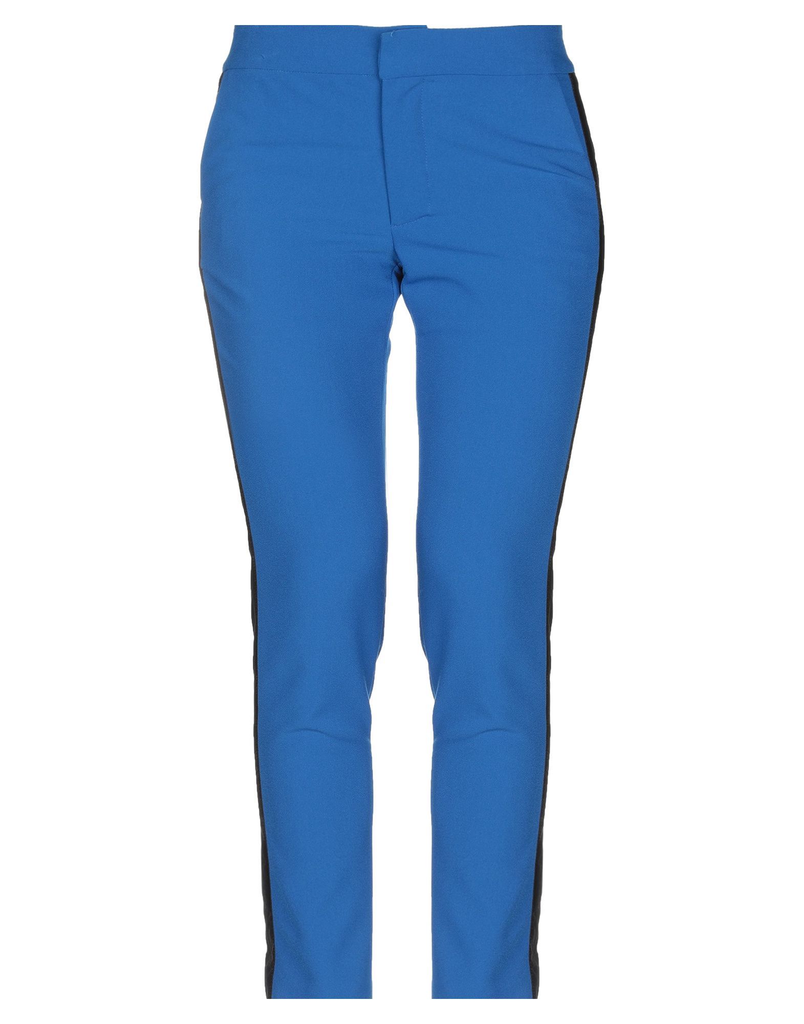 crepe, side seam stripes, solid colour, low waisted, slim fit, tapered leg, snap-buttons, zip, multipockets, chinos