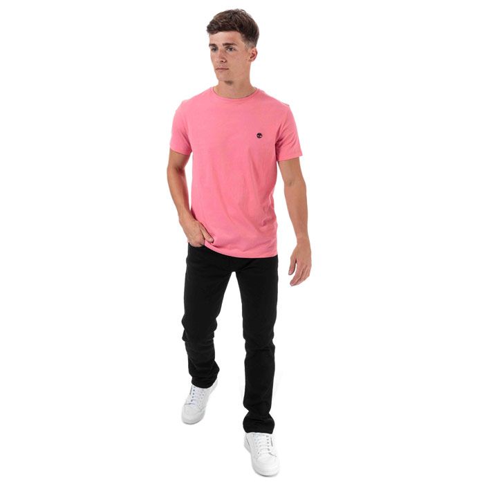 Timberland strak T-shirt met TFO-logo voor heren, roze