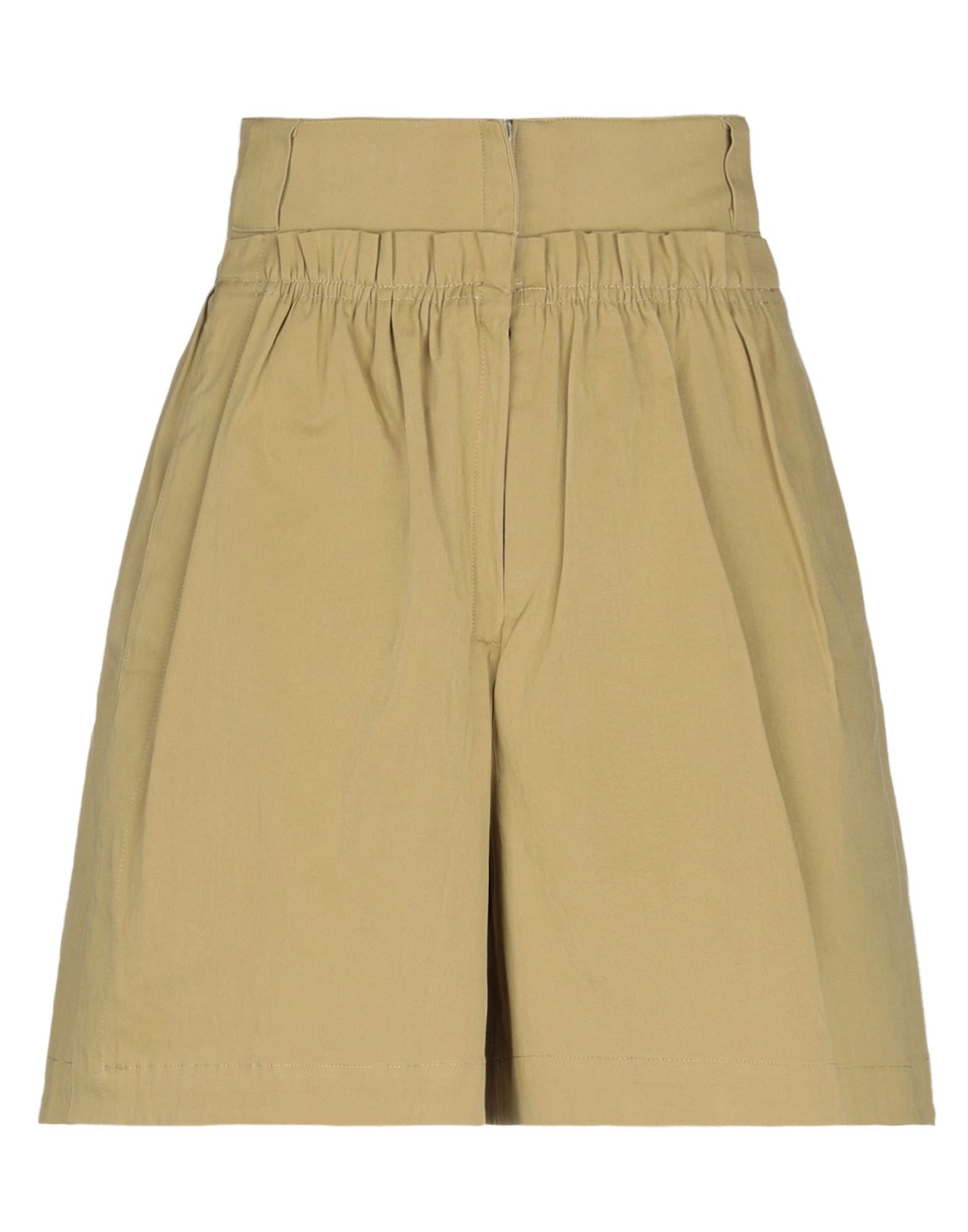 plain weave, solid colour, frills, high waisted, zipper closure, multipockets, stretch