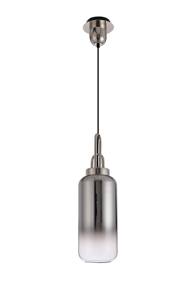 Finish: Smoked, Polished Nickel | Shade Finish: Smoked | IP Rating: IP20 | Min Height (cm): 67 | Max Height (cm): 218 | Diameter (cm): 16 | No. of Lights: 1 | Lamp Type: E27 | Dimmable: Yes - Dimmable Lamps Required | Wattage (max): 60W | Weight (kg): 1.5kg