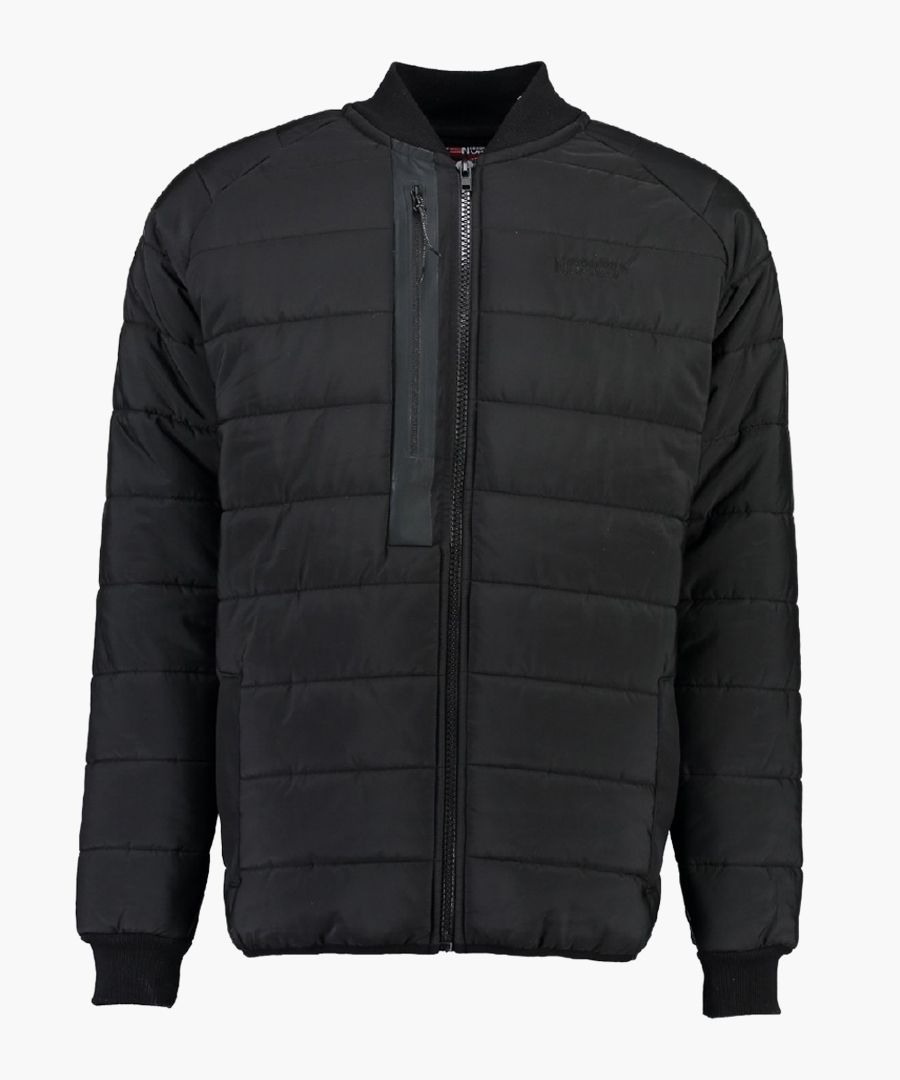 Black quilted light weight jacket