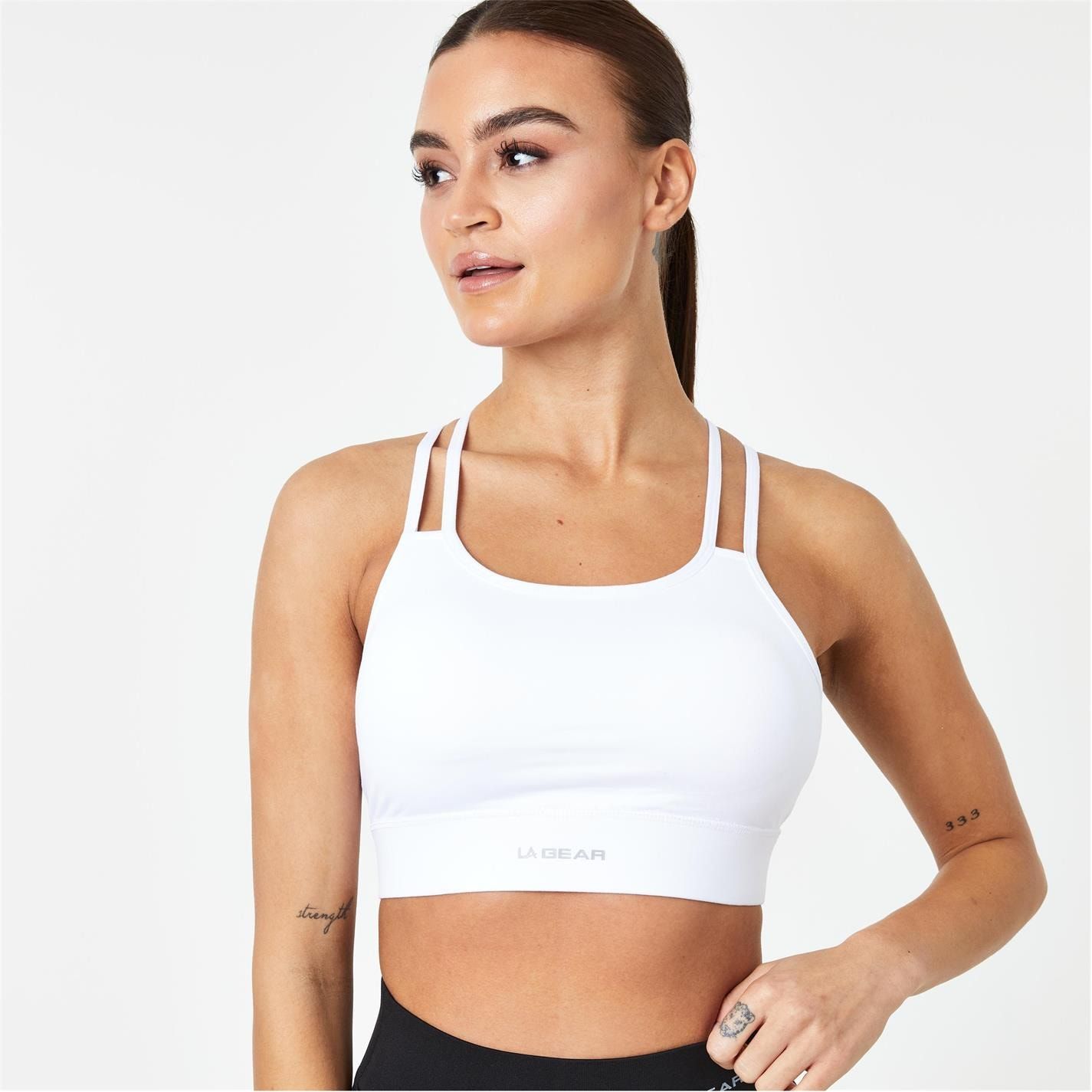 LA Gear Womens Racer Back Sports Bra