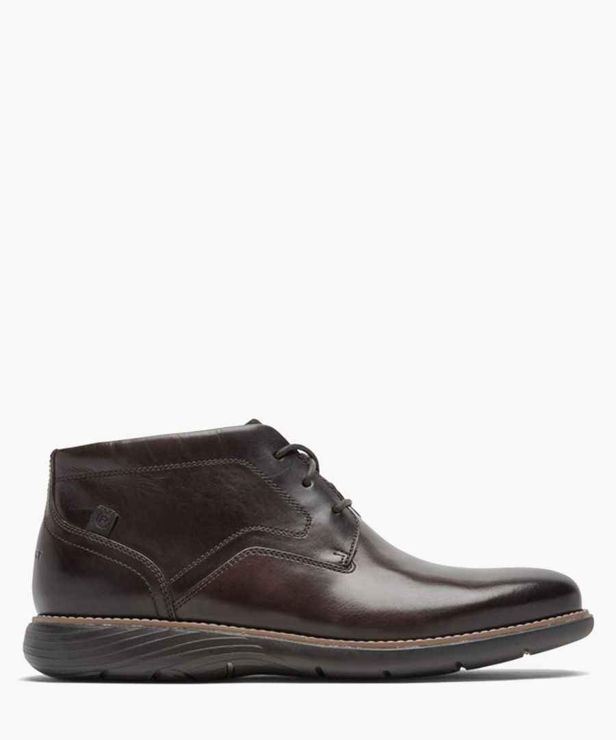 Garett dark bronw leather boots