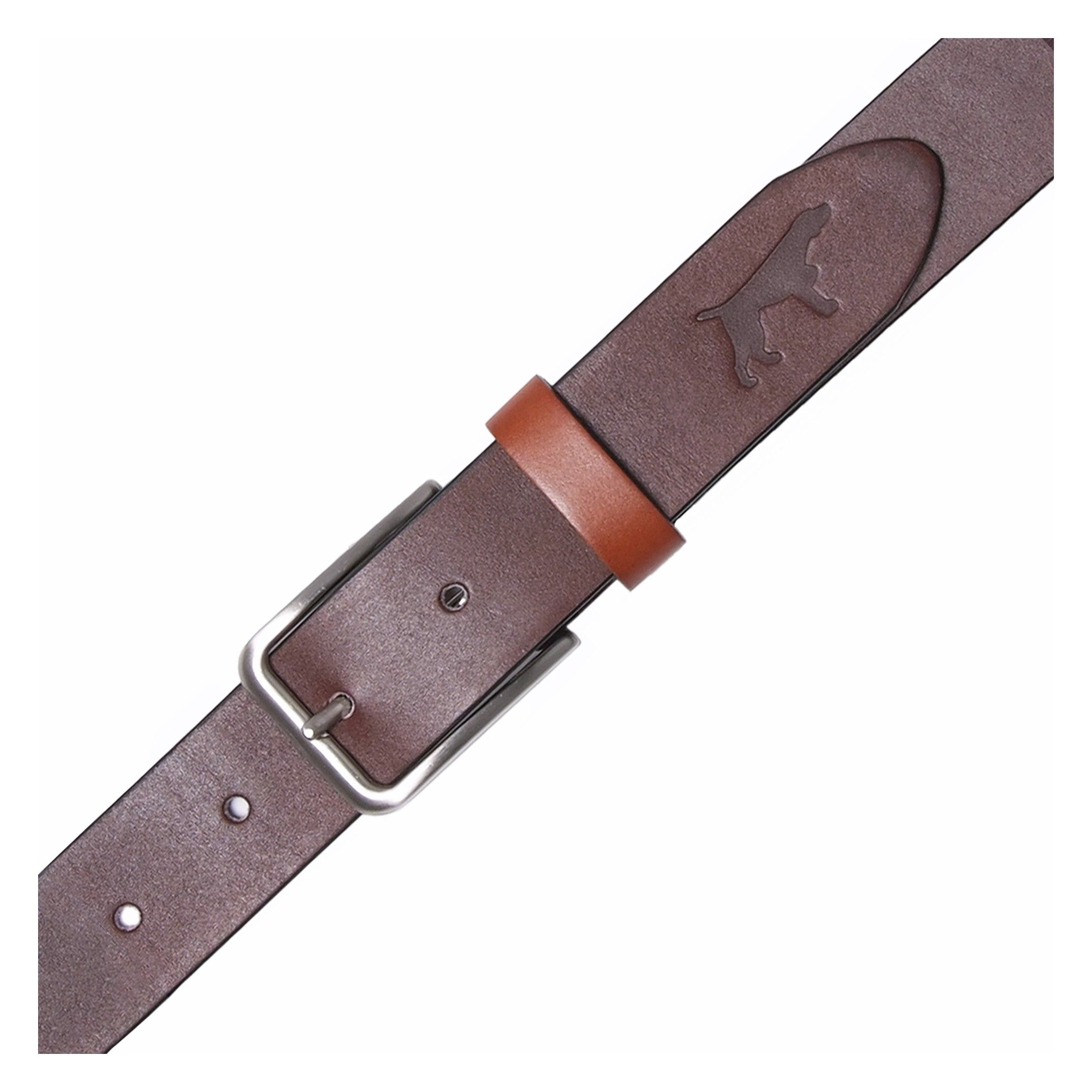 Leather belt bicolor.  Width: 3.5 cm . Made in Spain. By Castellanisimos