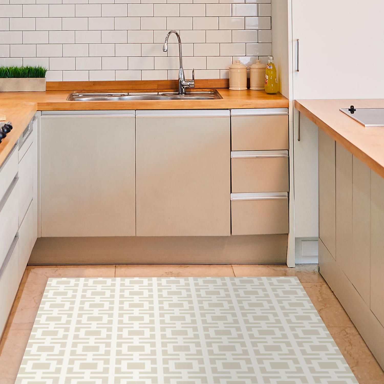 Interconnected Square Seamless Pattern Mat 66 x 120 cm Floor Mats ...