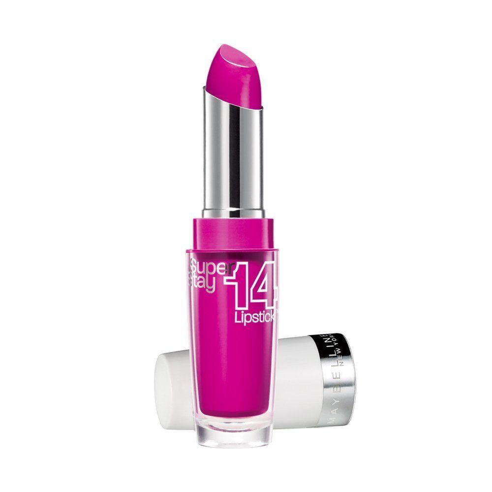 Maybelline SuperStay Lipstick is no fading, no dragging and no let-downs. Meet the 14 hours lipstick that won't weigh you down. Super rich colour and super staying power with our exclusive weightless formula. Feel our feather-light formula for ever-so-light, oh-so-comfy colour for up to 14 hours wear.