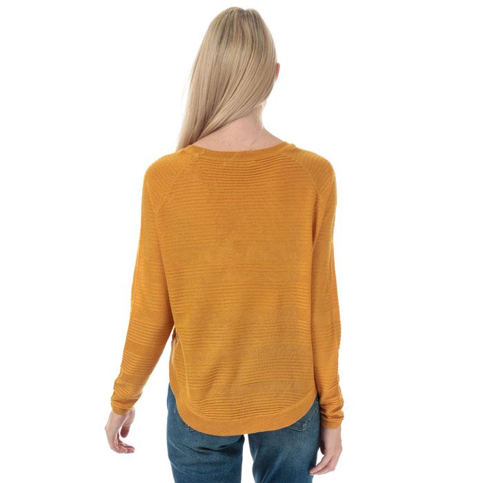 Womens Only Caviar Jumper in golden yellow.<BR><BR>- Lightweight  semi sheer construction.<BR>- Allover textured stripe design.<BR>- Ribbed round neck.<BR>- Long raglan sleeves.<BR>- Curved hem.<BR>- Ribbed cuffs and hem.<BR>- Measurement from centre back neck to hem: 24in approximately.<BR>- 100% Acrylic.  Machine washable. <BR>- Ref: 15141866<BR><BR>Measurements are intended for guidance only.