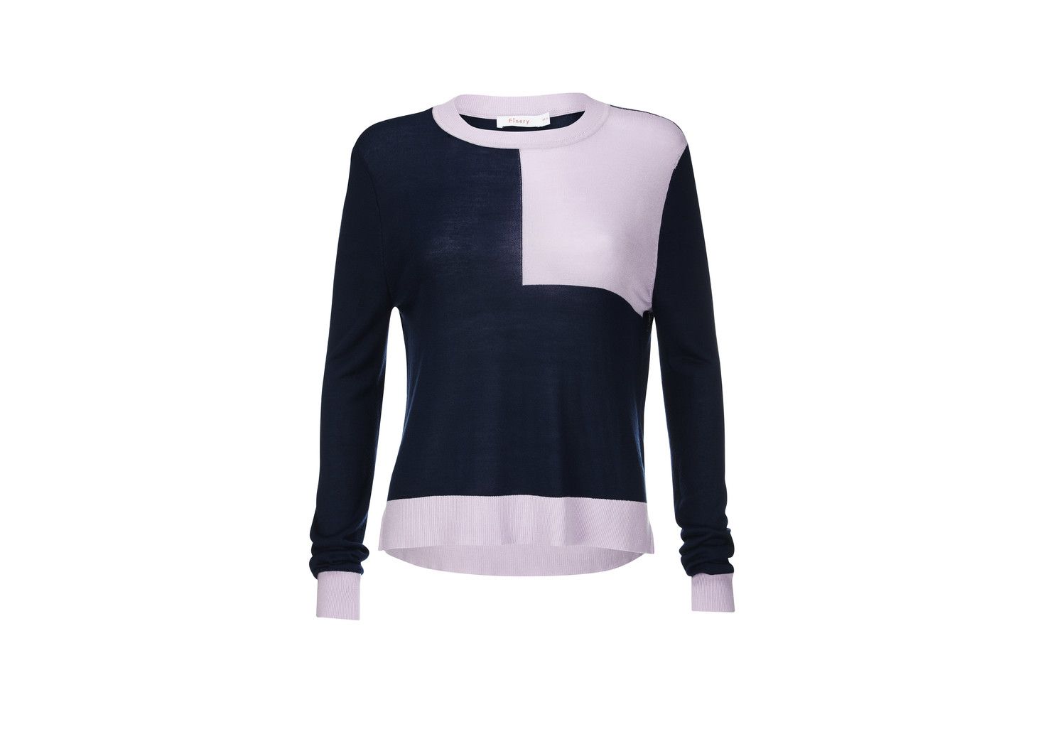 Roux Navy and Lilac Knitted Jumper - Multi