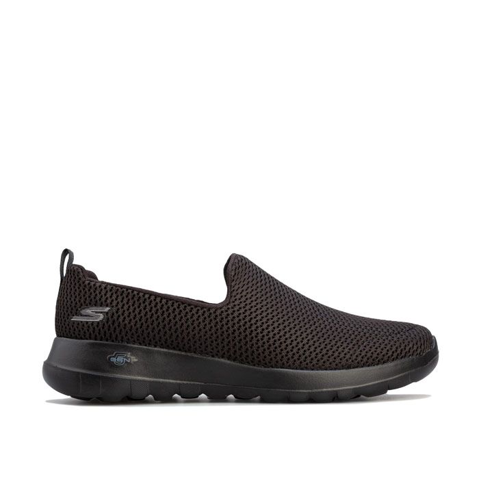 Womens Skechers GO Walk Joy Shoes in black.<BR><BR>Lightweight and comfortable shoes  designed specifically for walking.<BR>- Advanced mesh fabric upper is highly breathable and designed to naturally expand with your foot as you walk.<BR>- Slip on design.<BR>- Lightly padded collar.<BR>- Heel pull on loop for easy on - off.<BR>- Comfortable textile lining.<BR>- Featherweight sockliner adapts to the foot while you walk.<BR>- Goga Max technology for next generation cushioning and support.<BR>- 5GEN® midsole technology provides responsive cushioning and shock absorption.<BR>- Side S logo.<BR>- Textile upper and lining  Synthetic sole.<BR>- Ref: 15600-BBK