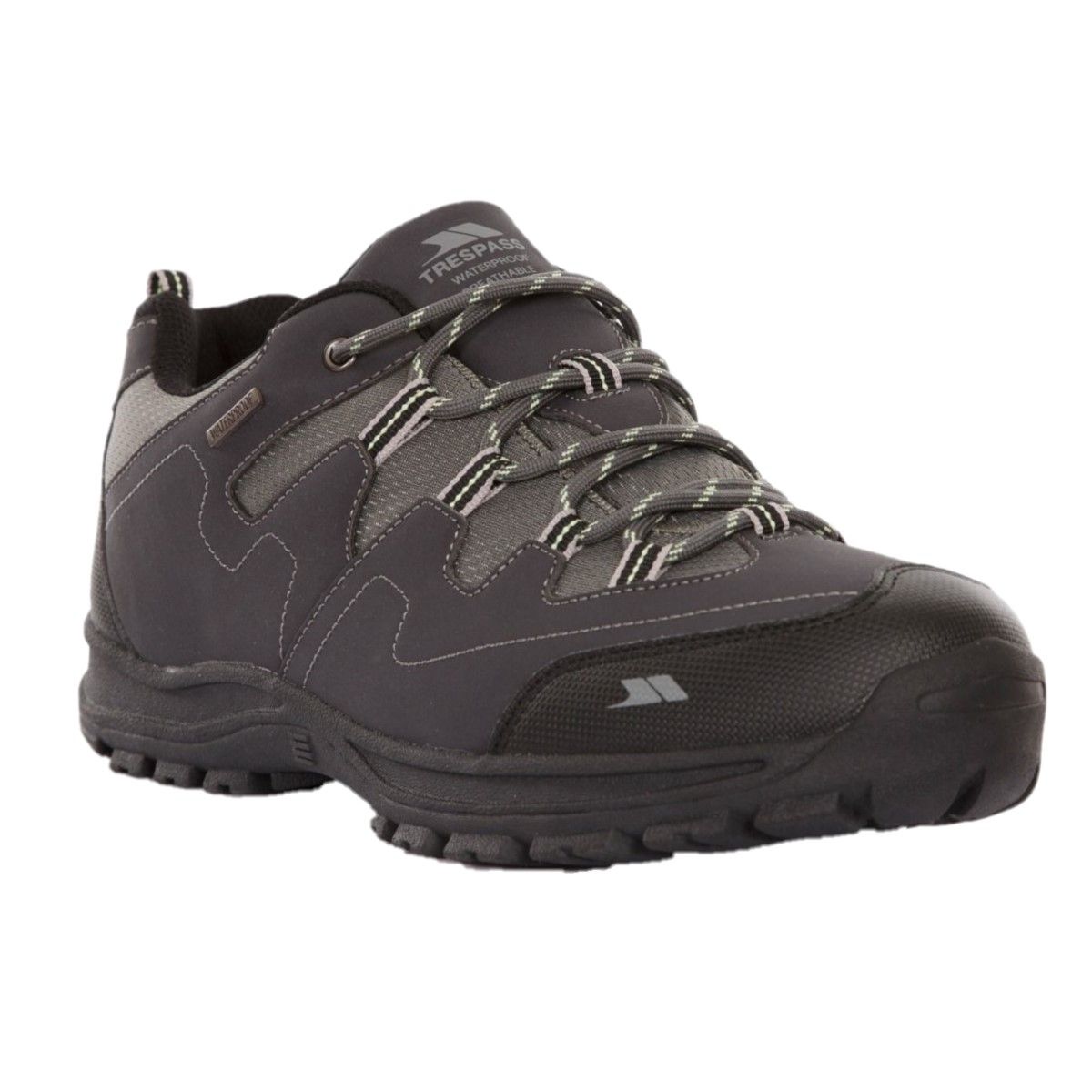trespass mens finley low waterproof hiking shoes