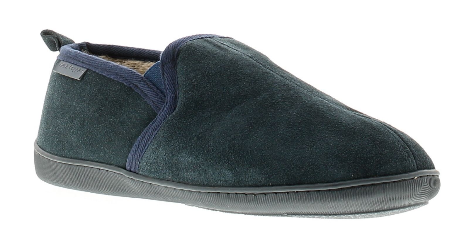Hush Puppies arnold leather mens full slippers navy