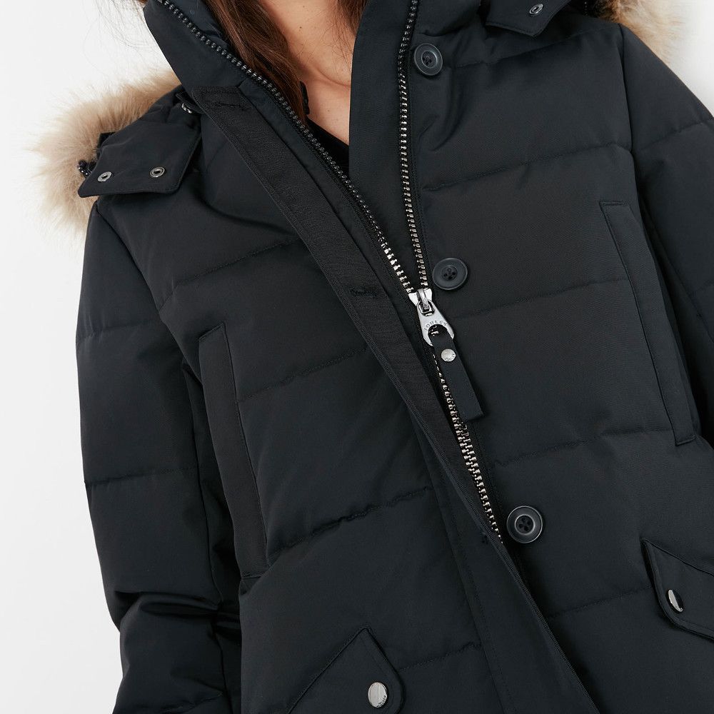 Joules Womens Cotsland Warm Long Length Puffer Coat