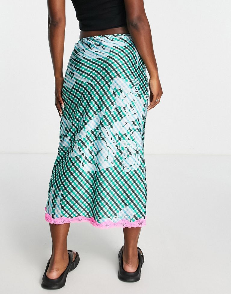 Skirts by Topshop *insert heart-eyes emoji here?* All-over print High rise Lace trim Regular fit Sold by Asos