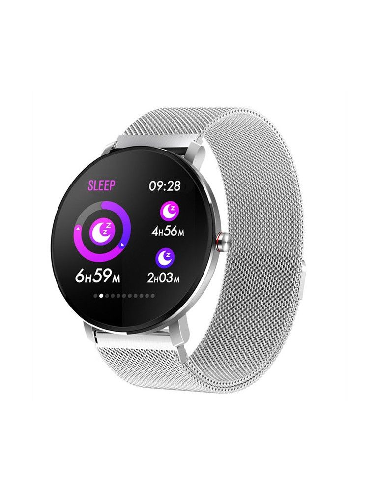 Features: heart rate detection, blood pressure detection, blood oxygen detection, standard exercise functions for sleep detection (pedometer, calorie consumption, distance calculation) multi-sport mode (walking, running, cycling, climbing , basketball, football,) call reminder, sms reminder, qq reminder, wechat reminder, skype, facebook, whatsapp reminder. Other functions: raise your hand to light up the screen, race track, sedentary reminder, alarm clock, shake a photo, find bracelet, music control parameters: display: 1.22 