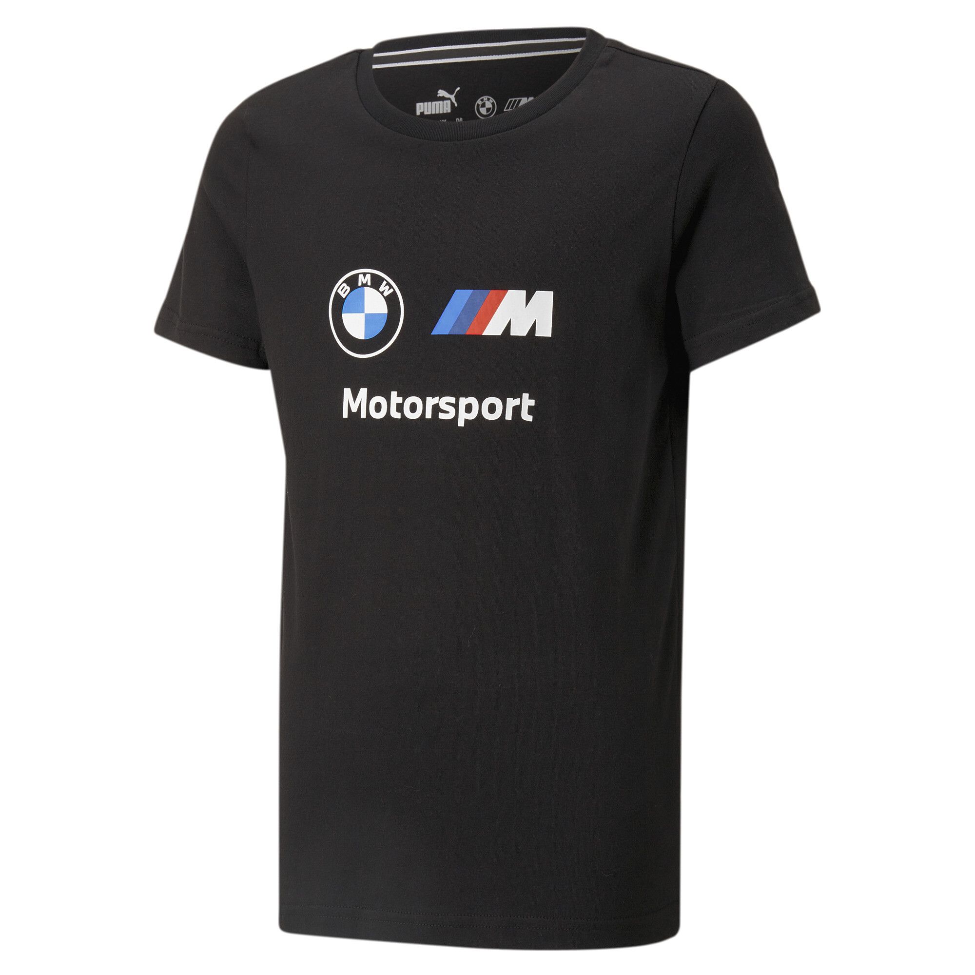PRODUCT STORY Motor-mad kids and teens will love this striking tee inspired by icons of motorsport. Scaled-down from a men's style, this everyday essential gets a pop of race track-inspired style thanks to BMW M Motorsport logos that adorn the design. Time to rev it up pitside and beyond. FEATURES & BENEFITS : Recycled Content: Made with at least 20% recycled material as a step toward a better future DETAILS : BMW M Motorsport logos PUMA branding details Comfortable style by PUMA