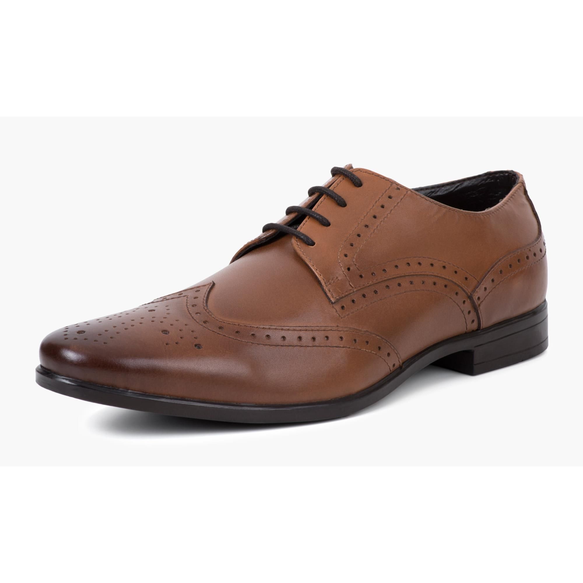 Redfoot Jenson Tan Leather Brogue Shoe