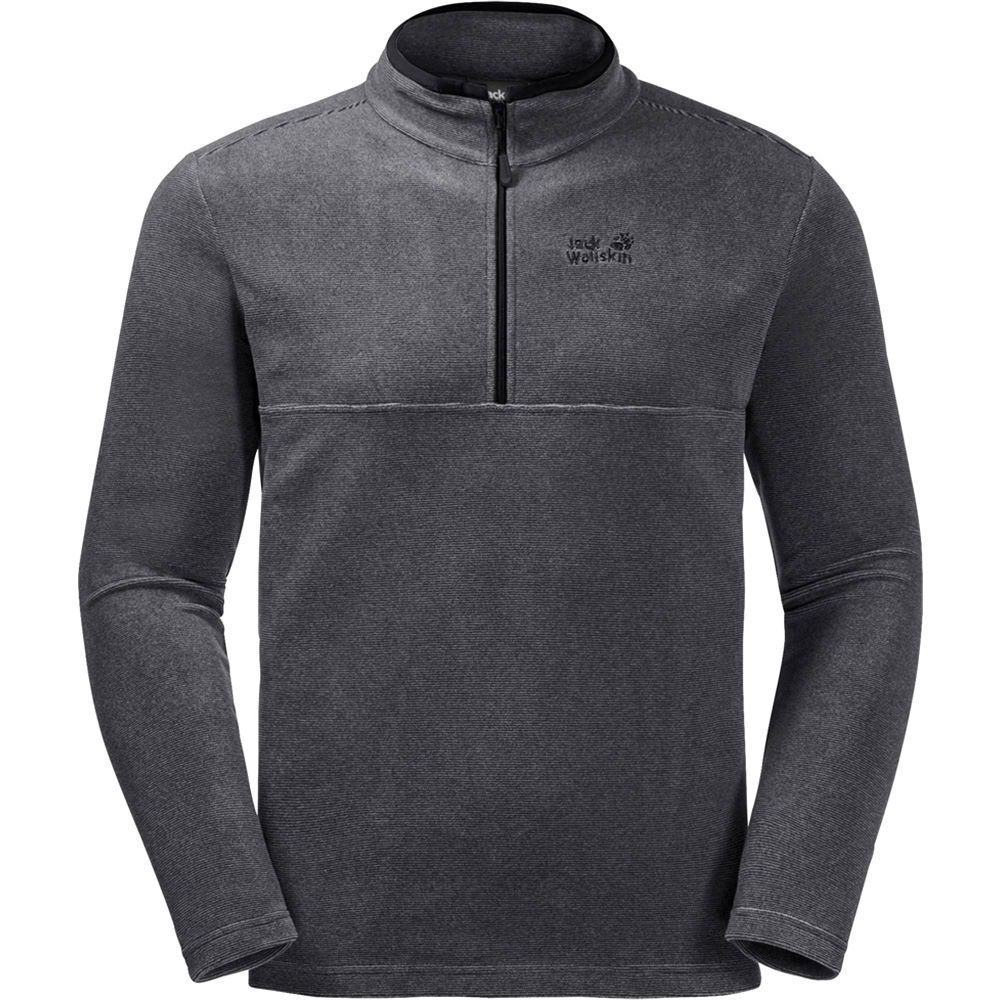 Jack Wolfskin Arco 1/4 Zip Mens Fleece Sweatshirt Charcoal