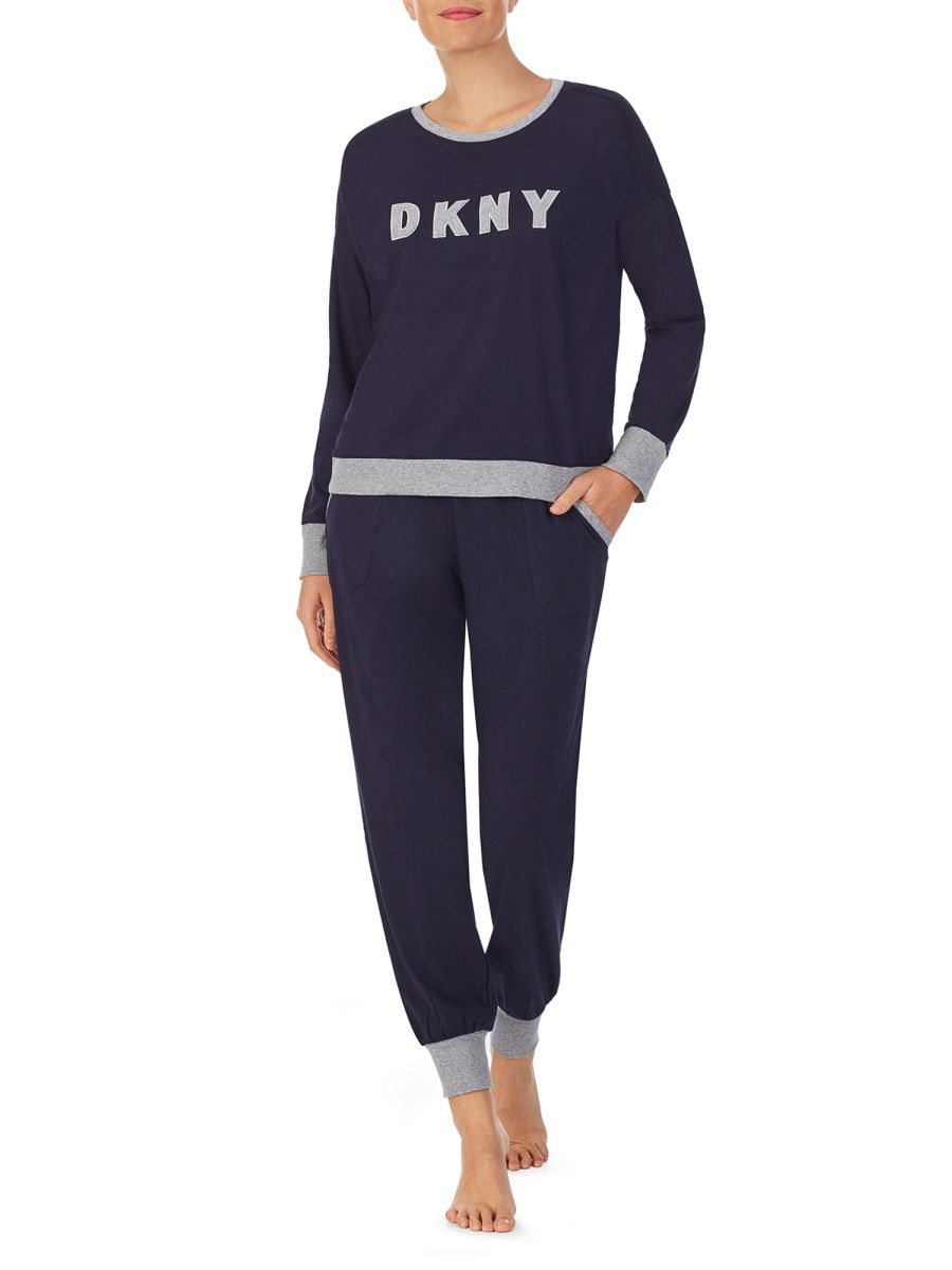 DKNY Trousers PJ Set - Navy