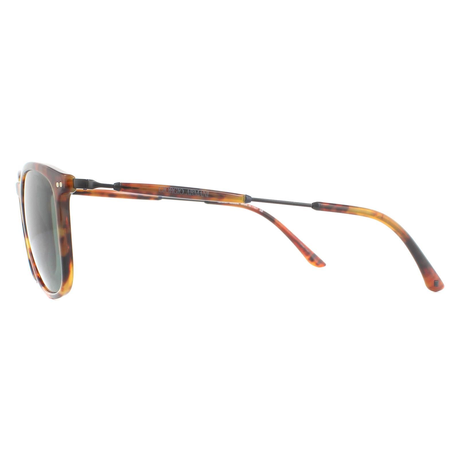 Giorgio Armani Sunglasses AR8098 559071 Yellow Havana Green are a cool lightweight acetate style with metal temple and some nice design touches from Giorgio Armani