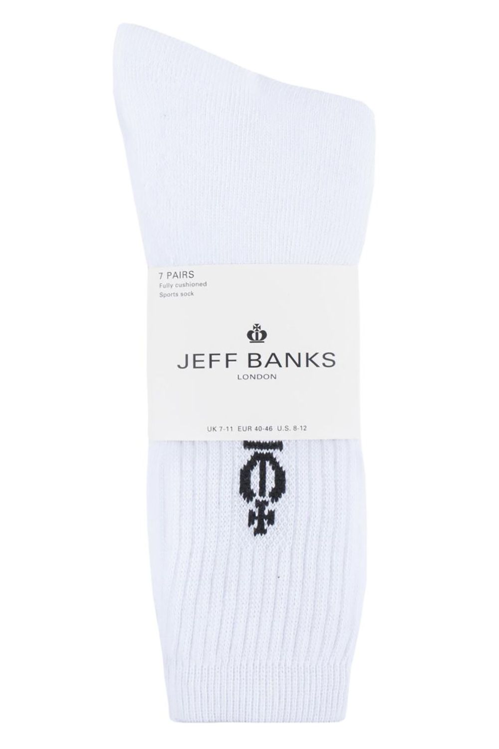 Mens 7 Pair Jeff Banks Cotton Sports Socks 