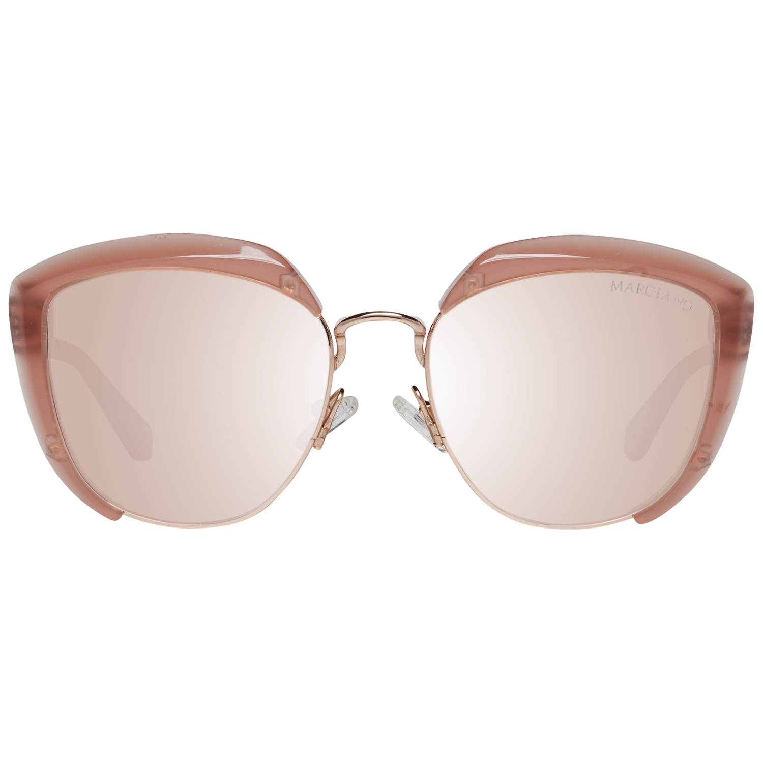 Guess by Marciano Sunglasses GM0791 72Z 54 Women
Frame color: Rose Gold
Lenses color: Rosé Gold
Lenses material: Plastic
Filter category: 2
Style: Cat Eye
Lenses effect: Mirrored
Protection: 100% UVA & UVB
Size: 54-18-140
Lenses width: 54
Lenses height: 48
Bridge width: 18
Frame width: 140
Temples length: 140
Shipment includes: Case, cleaning cloth
Spring hinge: No