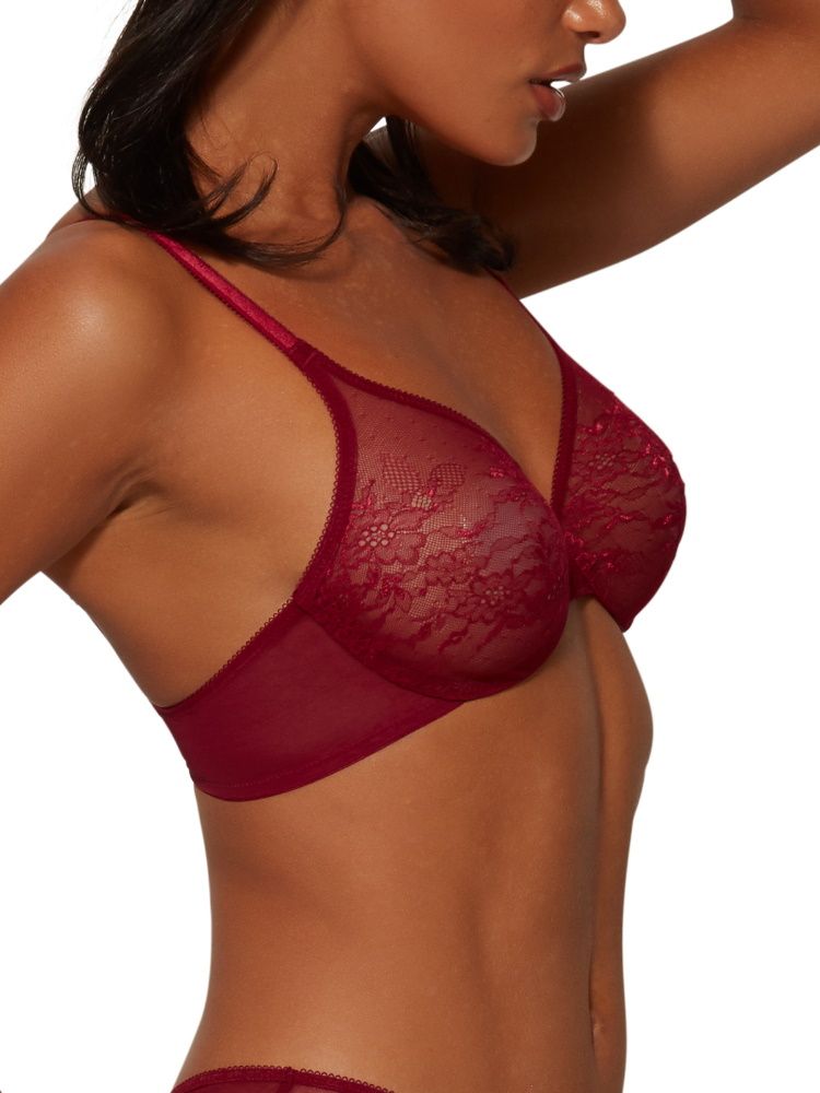 Gossard Glossies Lace Moulded Bra. With moulded lace, multiway back and an inner sling. The product is hand-wash only.