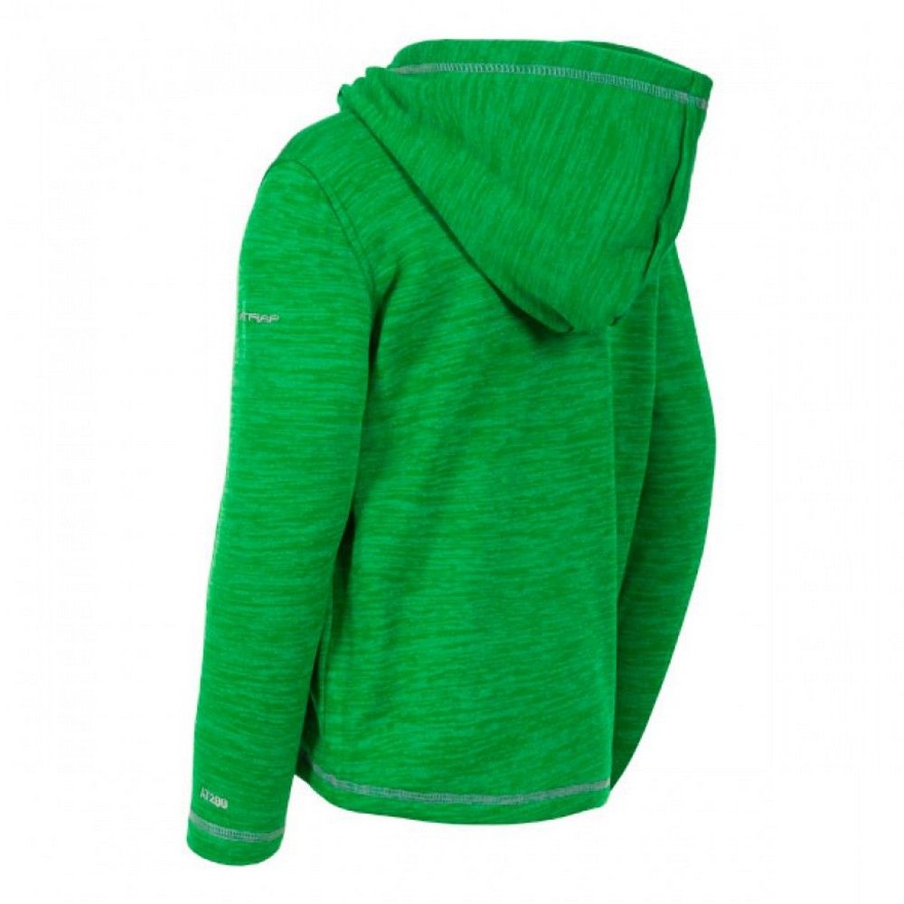 Melange fleece brushed back. Hooded style. 2 zip pockets. Coverstitch detail. Airtrap. 100% Polyester. Trespass Childrens Chest Sizing (approx): 2/3 Years - 21in/53cm, 3/4 Years - 22in/56cm, 5/6 Years - 24in/61cm, 7/8 Years - 26in/66cm, 9/10 Years - 28in/71cm, 11/12 Years - 31in/79cm.