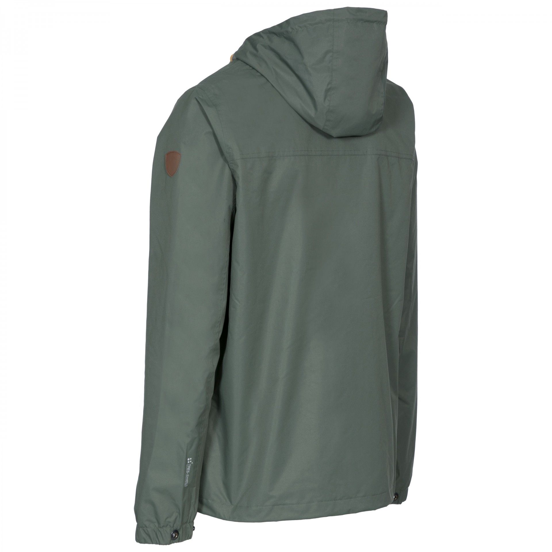 Mens jacket with grown on hood. Wind and waterproof, with jersey lining. Cord hood adjusters. 3 x zip pockets. Adjustable cuffs. Inner storm flap. Taped seams. Ideal for wearing outside on a cold day. 100% Polyester Taslan PU Coating. Lining: 100% Polyester.