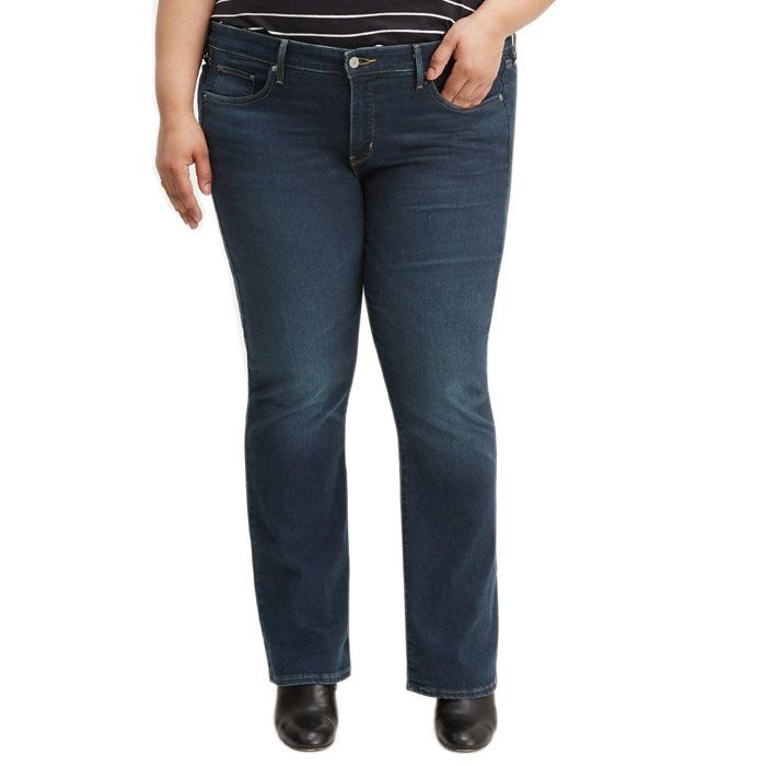 Womens Levis 315 Plus Shaping Bootcut Jeans in dark blue.<BR><BR>- Classic 5 pocket styling.<BR>- Zip fly and button fastening.<BR>- Bootcut.<BR>- Slim through hip and thigh.<BR>- Regular waist.<BR>- 84% Cotton  14% Polyester  2% Elastane. Machine wash at 30 degrees.<BR>- Ref: 196450015