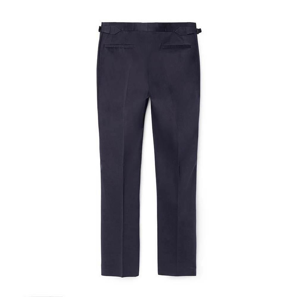 Men's Hackett, Stretch Wool & Cotton Trousers in Navy